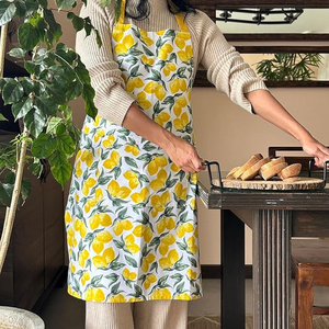 Delantal de cocina de algodón de diseño personalizado de fabricante indio, delantal cómodo y transpirable para cocinar y hacer barbacoa - Product Image 1