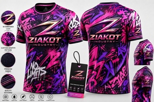 Camiseta Deportiva Negra y Naranja Personalizada para Hombre, Nuevo Diseño de la Industria ZIAKOT - Product Image 6