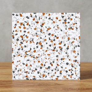 Terazzo Carrelage de sol en terrazzo noir blanc 300x300mm Design époxy mat bon marché - Product Image 2