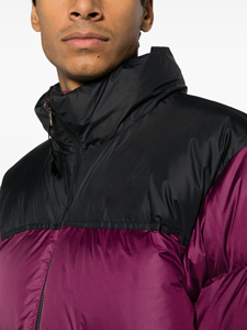 Wholesale Men's Two-Tone Puffer <b>Jacket</b> Burgundy Black Winter <b>Warm</b> Padded Coat Windproof Outdoor High Neck Quilted Bubble <b>Jacket</b> - Product Image 4