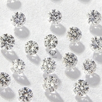 Diamantes Sueltos de Corte Brillante Redondo de 3.1-3.5mm, Cultivados en Laboratorio, Color E, Claridad VVS1 por Quilate, Excelente Precio al por Mayor