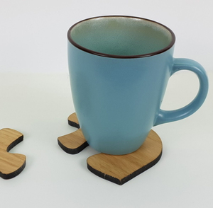 Elegant Design Walnut Wood <b>Tea</b> <b>Coasters</b> in puzzle Shape Non Slip and Durable Pads for Table Decoration - Product Image 5