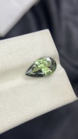Piedra de Tanzanita Natural Certificada, Sin Calentar, de Color Biológico, Corte en Forma de Pera, con Excelente Color, Zoisita Natural, 3.37 Quilates, Claridad Loupe