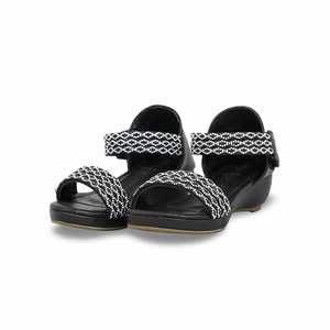 Sandalias de tacón negras para niñas estilo elegante KD9878 - Product Image 3