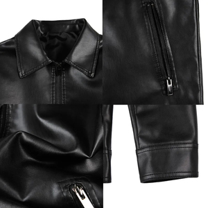 <b>Leather</b> Woven Breathable <b>Jacket</b> <b>Men</b> Coated Stand Collar Front Logo Vintage Style Hooded Varsity Best Price Wholesale Fashion - Product Image 3