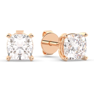 REYES Latest Design 925 Sterling <b>Silver</b> Cushion Cut 2.24 Carat Moissanite Screw Back Stud <b>Earrings</b> For Women Fine Jewelry - Product Image 1