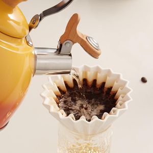 Bollitore da tè in acciaio inossidabile con manico ergonomico Cool Touch, teiera a fischio per piano cottura, per uso alimentare - Product Image 2