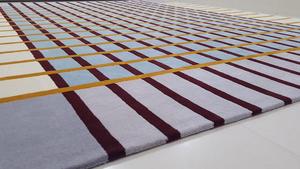 Hand Tufted Wool Rug Geometric Pattern with square shaped Modern Decorative <b>Carpet</b> for Living Room Bedroom Dining Room - Product Image 5