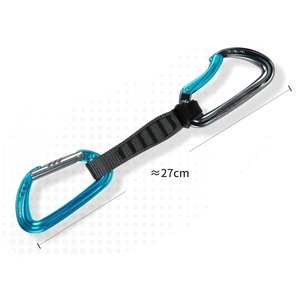 Mosquetón de seguridad curvo para puerta, de colgado rápido, para montañismo y escalada en roca al aire libre - Product Image 1