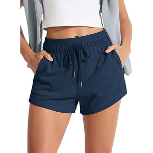 Pantalones Cortos de Felpa para Mujer, Casuales, Ecológicos, 220g, Suaves y Cómodos, Cintura Media, Corte Regular, con Cordón, Cálidos para Invierno - Product Image 1