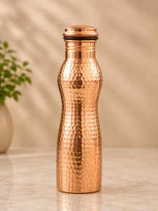 Ensemble de bouteilles d'eau en cuivre martelé finition noire - Artisanat traditionnel élégant et esthétique moderne personnalisable - Product Image 2
