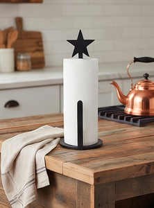 Minimalist Modern <b>Paper</b> Holder With Star Top Free Standing Kitchen Roll Dispenser Circular Design Plastic Material For Kitchen - Product Image 4