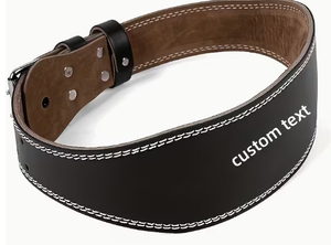Ceinture de musculation en cuir personnalisable avec boucle antidérapante, soutien lombaire réglable, protection de base pour l'entraînement de force - Product Image 3