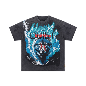 T-shirt pour homme, impression personnalisée, t-shirts vintage effet délavé, streetwear, t-shirt en coton surdimensionné, style rétro hip-hop, t-shirts respirants - Product Image 1