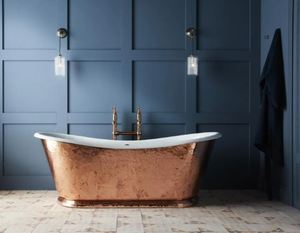 Style Metal <b>Bath</b> Barrel Without Lid Durable Adult BATHING Tubs Freestanding Oval Copper Bathtub Industrial - Product Image 3