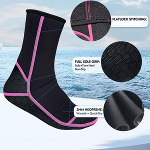 Unisex Neoprene Sand <b>Socks</b> Sole Toe Heel Strong Fit Grip Anti Slip Eco Friendly Lightweight Flatlock Stitch Fin <b>Sock</b> OEM Service - Product Image 6
