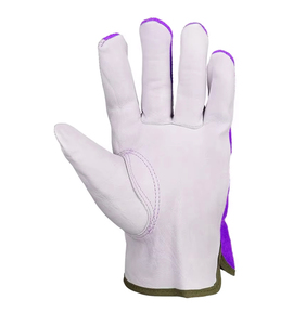Gants de travail en cuir Keembro, texture complète, lisses, antidérapants, de qualité supérieure, résistants à l'abrasion, avec manchette droite, gants de sécurité générale - Product Image 3