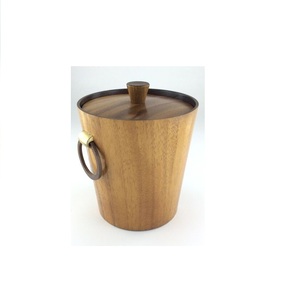 Cubetas de hielo de madera para bar y vino, cubetas de hielo de doble pared de madera y acero inoxidable al mejor precio, cubetas de hielo para uso en el hogar, bar y hotel. - Product Image 5