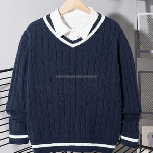 Poncho Homme Personnalisé OEM ODM 2026-2027 avec Logo, en Cachemire Épais, Séchage Rapide, Respirant, Col en V, Hiver Automne - Product Image 4