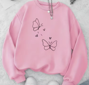 Sudadera Oversize Vintage de Algodón con Bordado y Cuello Redondo Rosa para Mujer Hardihood International - Colección Primavera - Product Image 6