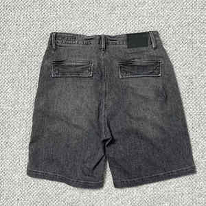 Shorts en jean classiques pour hommes personnalisables avec logo, décontractés, respirants, séchage rapide, déchirés, taille mi-haute, coupe droite - Product Image 2