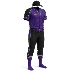 Uniforme de Béisbol Transpirable de Poliéster de Alta Calidad, Ropa Deportiva para Adultos, Impresión Digital Económica, Colores Personalizados, OEM - Product Image 4