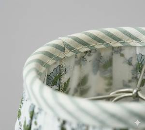 Pantalla de Lámpara de Tela de Algodón Ecológica Hecha a Mano en India, Color Azul Claro, Diseño Plegado, para Decoración de Interiores del Hogar - Product Image 2