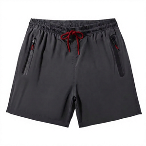Men's Solid Color Quick Dry Drawstring Mid Waist Woven <b>Shorts</b> With <b>Zip</b> <b>Pockets</b> Casual Sport <b>Shorts</b> - Product Image 3