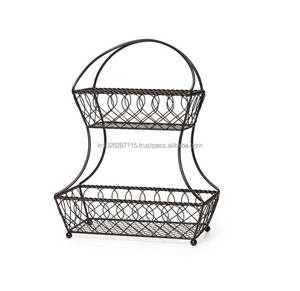 Corbeille à fruits en fil métallique unique pour une utilisation sur le comptoir avec un design ajouré qui améliore la circulation de l'air et l'attrait visuel - Product Image 4