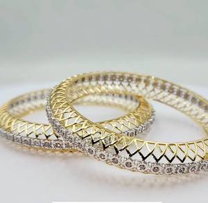 Pulseras y Brazaletes de Oro de 14K con Diamantes Cultivados en Laboratorio de 2.10 Ct, Corte Brillante, Chapados en Rodio, para Mujer, Moda de Lujo, Uso Diario y Ocasiones Especiales - Product Image 5
