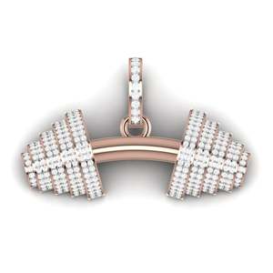 Collar con Colgante de Diamante Cultivado en Laboratorio, Corte Redondo, Corazón e Infinito, 0.22 Ct, en Oro Amarillo, Blanco y Rosa de 9K, Certificado, para Uso Diario Femenino - Product Image 1