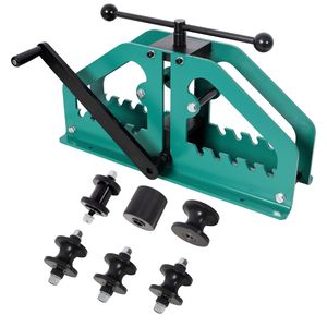Curvatubi a rullo verde con 6 matrici, macchina curvatubi per tubi quadrati e tondi, attrezzo per la curvatura di tubi - Product Image 1