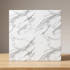 Chine Blanc 400x400mm Carreau de Céramique Sol Indonésien Porcelaine Marbre Émaillé Carreaux de Mur Pour Salon 40x40cm - Product Image 2