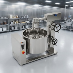 Olla de vapor encamisada de inducción giratoria Amicook 380V/440V de alto rendimiento para verduras, ingredientes a granel y currys - Product Image 2