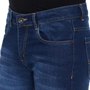 Jeans formels pour hommes de couleur unie ultime. Pantalon en denim 100% coton, lavé, respirant, coupe droite, vente en gros, qualité OEM, export - Product Image 2