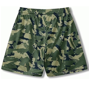 Men's High Street <b>Athletic</b> Basketball Beach Shorts 5 Inches Inseam Comfort Elastic Waistband Camo Real Tree Print Mesh Lined - Product Image 6