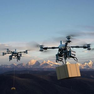 Flycart 100 Commercial Drone with Remote Control 2KM Transmission Plastic Material Large Load Capacity Delivery Cargo UAV - Product Image 1