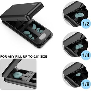 Tagliapillole Professionale Autocentrante con Lama in Acciaio Inox 316L, Custodia in Vera Pelle, Divisore di Pillole in Alluminio Professionale - Product Image 4