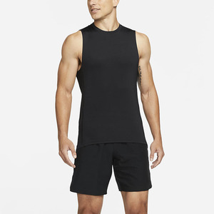 Men's Navy <b>black</b> Cotton Tank <b>Top</b> O-Neck Sleeveless Knitted Solid Casual Muscle <b>Vest</b> Wear - Product Image 1