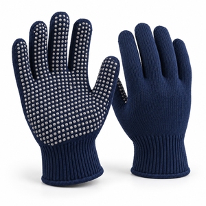 Gants de sécurité en coton à pois PVC avec matériau respirant, coutures renforcées et prise en main sécurisée pour les tâches de fabrication et d'atelier - Product Image 4