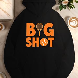 Raquette BIG SHOT tennis design sweats à capuche décontractés pour femmes - Product Image 3