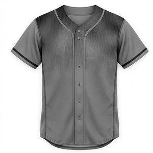 Maillot de baseball personnalisé haut de gamme à manches courtes avec boutons sur le devant, uniforme d'équipe avec numéro et nom personnalisés pour les joueurs - Product Image 1