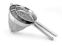 Passoire à bouillon en acier inoxydable avec support, maille extra fine, réutilisable, Henry Foodservice