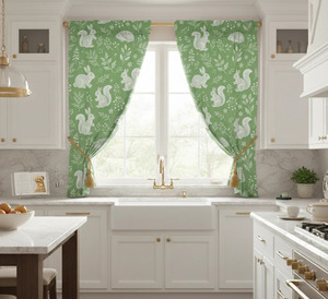 Modern Woodland Animal Dense Floral Window <b>Curtains</b> 70% <b>Light</b> Blocking Decorative Drapes for Living Room Bedroom Office Hotel - Product Image 3