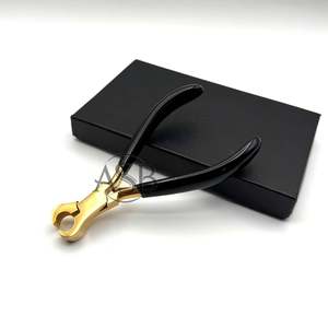 Black Gold Stainless Steel Bond Cutting Pliers Hair Extension Removal Pliers I tip and U tip Professional Bond <b>Cutter</b> - Product Image 5