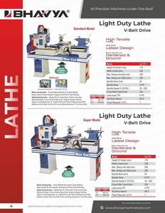 เครื่องกลึงซีเอ็นซีแบบแกนหมุนเดี่ยวสำหรับงานเบา BHAVYA MACHINE TOOLS LLP รุ่น-40 ความยาว 4.6 ฟุต รูแกน 40 มม. ความแม่นยำสูง เครื่องกลึงโลหะ 2 แกน - Product Image 4