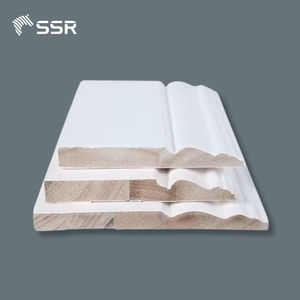 SSR Paint Ready Pine Wood Primed Board Baseboard Moulding Trim Skirting Board for Interior Decoration and Construction - Product Image 3