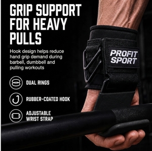 PROFIT SPORTS – Équipement d'entraînement pour haltérophilie, crochet de levage en néoprène, protection de paume réglable avec fermeture auto-agrippante pour la gym et l'exercice physique - Product Image 3