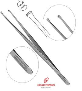 Pinzas Nelson para tejidos delicados, 6x7 dientes, instrumento quirúrgico de acero inoxidable, pinzas médicas de precisión - Product Image 1