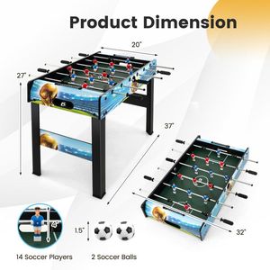 Mesa de Futbolín Mini de 37 Pulgadas con Marcador y Patas Extraíbles para Juegos de Mesa - Product Image 4